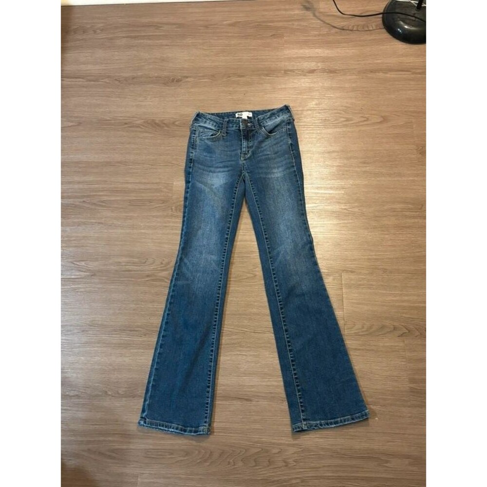 Women’s (size 25) SO Authentic Mid Rise Flare Bootcut Denim Blue Jeans